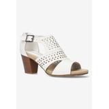 Wide Width Women's Adara Sandals by Easy Street in White (Size 7 1/2 W)