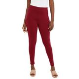 Plus Size Women's Everyday Legging by Jessica London in Rich Burgundy (Size 12)