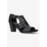Wide Width Women's Adara Sandals by Easy Street in Black (Size 7 1/2 W)