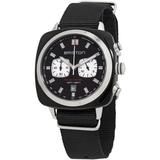 Clubmaster Chronograph Quartz Black Dial Watch - Black - Briston Watches