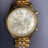 Michael Kors Accessories | Mk Lexington Gold Watch | Color: Gold/Tan | Size: Os