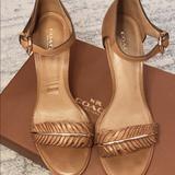 Coach Shoes | Coach Leather Stiletto Heels | Color: Brown | Size: 8.5