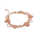 Pavcus Designs Women's Bracelets - Rose Goldtone Mixed Hearts Station Bracelet