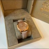 Burberry Accessories | Burberry Tan Dial Leather Strap Unisex Watch | Color: Cream/Tan | Size: Os