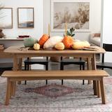 Joss & Main Leila Dining Table Wood in Brown, Size 30.0 H x 71.0 W x 36.0 D in | Wayfair C303C4F02A634A2D9FB74F8EA9711B9F