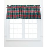 C&F Curtain Valances - Green & Red Plaid Valance - Set of Two