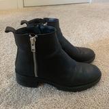 Urban Outfitters Shoes | Black Leather Combat Ankle Boots | Color: Black | Size: 9
