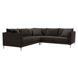 Details 3 Pc Track Arm Sectional - Brushed Canvas Graphite