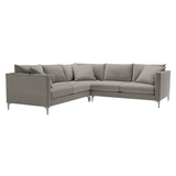 Details 3 Pc Track Arm Sectional - Brushed Canvas Platinum