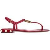 Logo Flat Sandals - Red - Dolce & Gabbana Flats