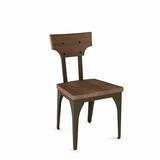 Williston Forge Mariana Solid Wood Dining Chair Metal in Brown, Size 33.25 H x 18.0 W x 21.75 D in | Wayfair TRNT3934 43887138