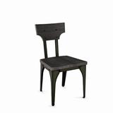 Williston Forge Mariana Solid Wood Dining Chair Metal in Gray/Black, Size 33.25 H x 18.0 W x 21.75 D in | Wayfair TRNT3934 43887136