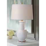 Port 68 Dynasty Cream Crackled Glaze Vase Table Lamp