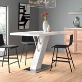Wade Logan® Ondina Dining Table Wood/Metal in Brown/Gray/White, Size 29.7 H x 51.2 W x 31.5 D in | Wayfair A2619B9872494E1D88B07191553F17C5