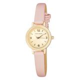 Laura Ashley Women's Watches LA2027YG - Pink Faux-Leather Strap Watch