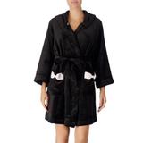 Kate Spade Intimates & Sleepwear | Kate Spade Hooded Plush Satin Bow Robe | Color: Black/Pink | Size: M