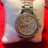 Coach Accessories | Coach Legacy Silver Watch | Color: Silver/White | Size: Os