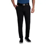 Haggar® Men's Cool Right Performance Flex Solid Slim Fit Flat Front Pants, Black, 30 X 30