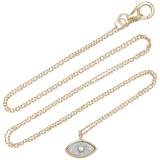 Eye 14k Yellow Gold Opal, Diamond Necklace - Metallic - Pamela Love Necklaces