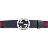 Double G Leather Belt - Red - Gucci Belts