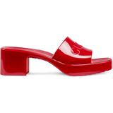 Slide Sandal With Logo - Red - Gucci Heels