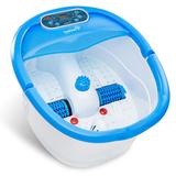 Ivation Foot Spa Massager - Heated Bath, Automatic Massage Rollers, Vibration, Bubbles, Digital Adjustable Temperature Control in Blue/White Wayfair