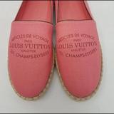Louis Vuitton Shoes | Louis Vuitton Sunlight Round-Toe Espadrille Flats | Color: Pink/Red | Size: 6
