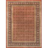 "Tabriz Collection Hand-Knotted Lamb's Wool Area Rug- 8' 0"" X 8' 0"" - Pasargad Home HERATI RUST 8X8"