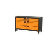 Swivel Storage Solutions 24" W Adjustable Height Workbench Metal in Yellow, Size 59.0 H x 24.0 W x 35.0 D in | Wayfair MAX603510o