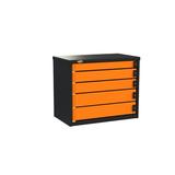 Swivel Storage Solutions 29" H x 18" W x 24" D Storage Cabinet 14 Gauge Steel in Black/Gray/Orange, Size 29.0 H x 18.0 W x 24.0 D in | Wayfair