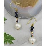 My Gems Rock! Women's Earrings White, - Crystal & Cultured Pearl Drop Earrings