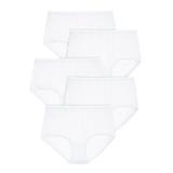 Plus Size Women's Cotton Brief 5-Pack by Comfort Choice in White Pack (Size 12) Underwear