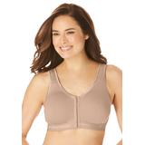 Plus Size Women's Wireless Front-Close T-Shirt Bra by Comfort Choice in Nude (Size 42 B)
