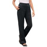 Plus Size Women's Perfect Cotton Back Elastic Jean by Woman Within in Black (Size 14 W)