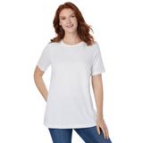 Plus Size Women's Perfect Short-Sleeve Scoopneck Tee by Woman Within in White (Size 3X) Shirt