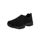 Extra Wide Width Men's Suede Slip-On Shoes by KingSize in Black (Size 10 EW) Loafers Shoes