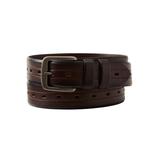 Men's Big & Tall Stitched Leather Belt by KingSize in Brown (Size 48/50)