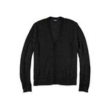 Men's Big & Tall Shaker Knit V-Neck Cardigan Sweater by KingSize in Black (Size L)