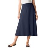 Plus Size Women's 7-Day Knit A-Line Skirt by Woman Within in Navy (Size 4XP)