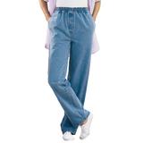 Plus Size Women's 7-Day Straight-Leg Jean by Woman Within in Light Stonewash (Size 34 W) Pant