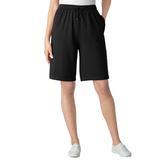 Plus Size Women's Sport Knit Short by Woman Within in Black (Size M)