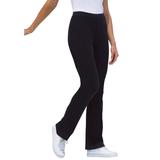 Plus Size Women's Stretch Cotton Bootcut Yoga Pant by Woman Within in Black (Size M)