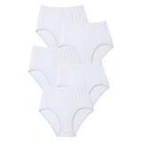 Plus Size Women's Cotton Brief 5-Pack by Comfort Choice in White Pack (Size 8) Underwear