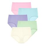 Plus Size Women's Cotton Brief 5-Pack by Comfort Choice in Pastel Pack (Size 11) Underwear