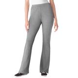 Plus Size Women's Stretch Cotton Bootcut Yoga Pant by Woman Within in Medium Heather Grey (Size 5X)