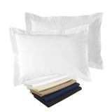 2-Pack Tailored 65/35 Poly/Cotton Sham by Levinsohn Textiles in White (Size STANDARD)