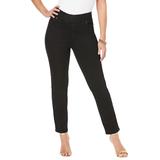 Plus Size Women's Comfort Waistband Straight Leg Jean by Jessica London in Black (Size 14 W) Pull On Stretch Denim