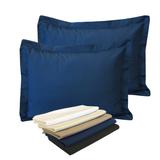 2-Pack Tailored 65/35 Poly/Cotton Sham by Levinsohn Textiles in Navy (Size STANDARD)