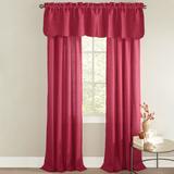 Florence Panel Set with Tiebacks 42"W x 84"L by BrylaneHome in Burgundy Curtain