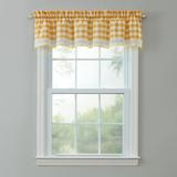 Buffalo Check Rod-Pocket Valance by BrylaneHome in Yellow Window Curtain